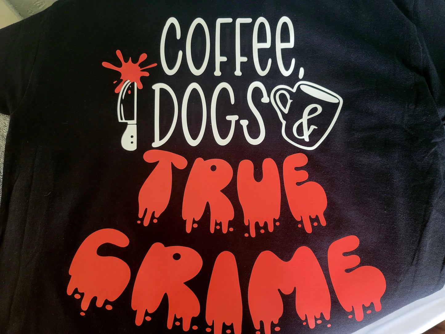 "Coffee, Dogs & True Crime" Boettcher's Bistro Apparel