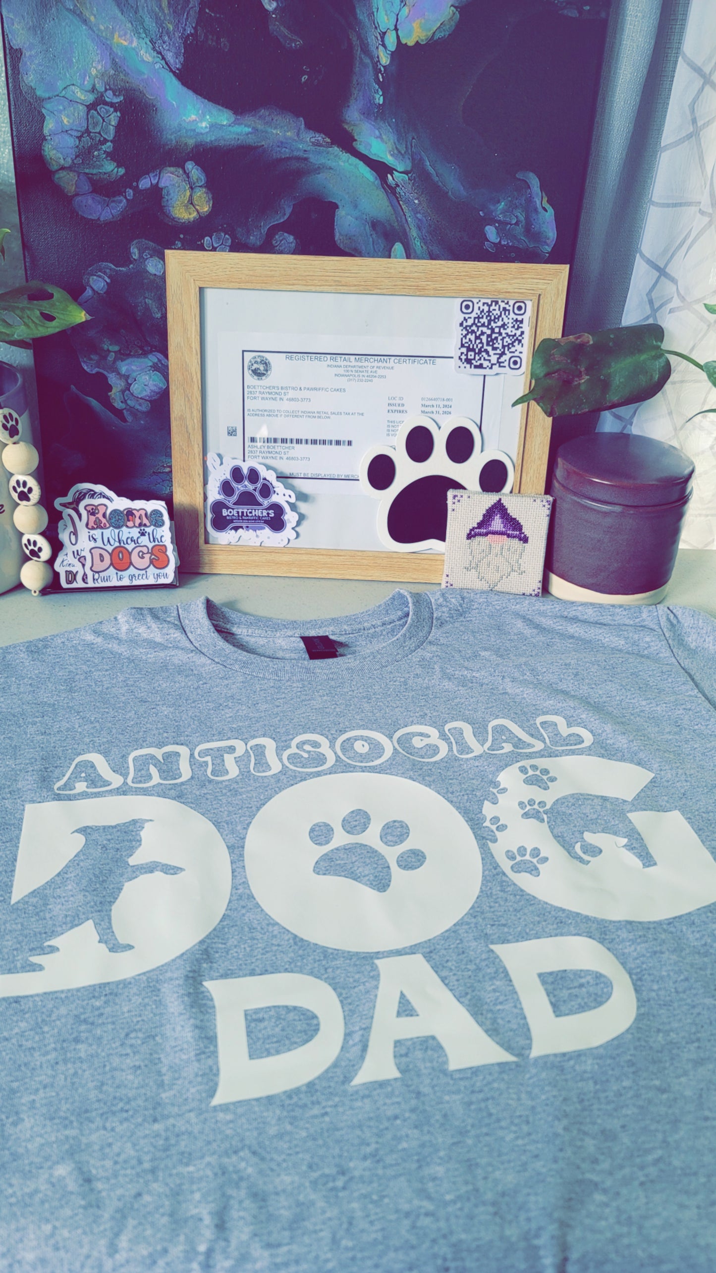"ANTISOCIAL DOG DAD" Boettcher's Bistro Apparel